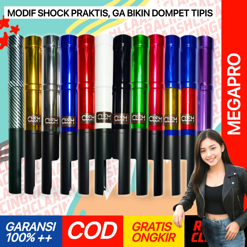 Racing Claash Cover Shock Sok Shok Skok Depan Megapro Mono Monoshock Hiu Primus Old Fi New Depan HD