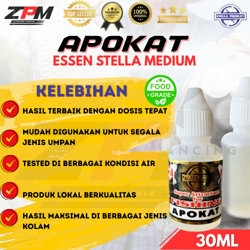 Essen pancing alpokat stella 30ml aroma umpan ikan mas patin bawal