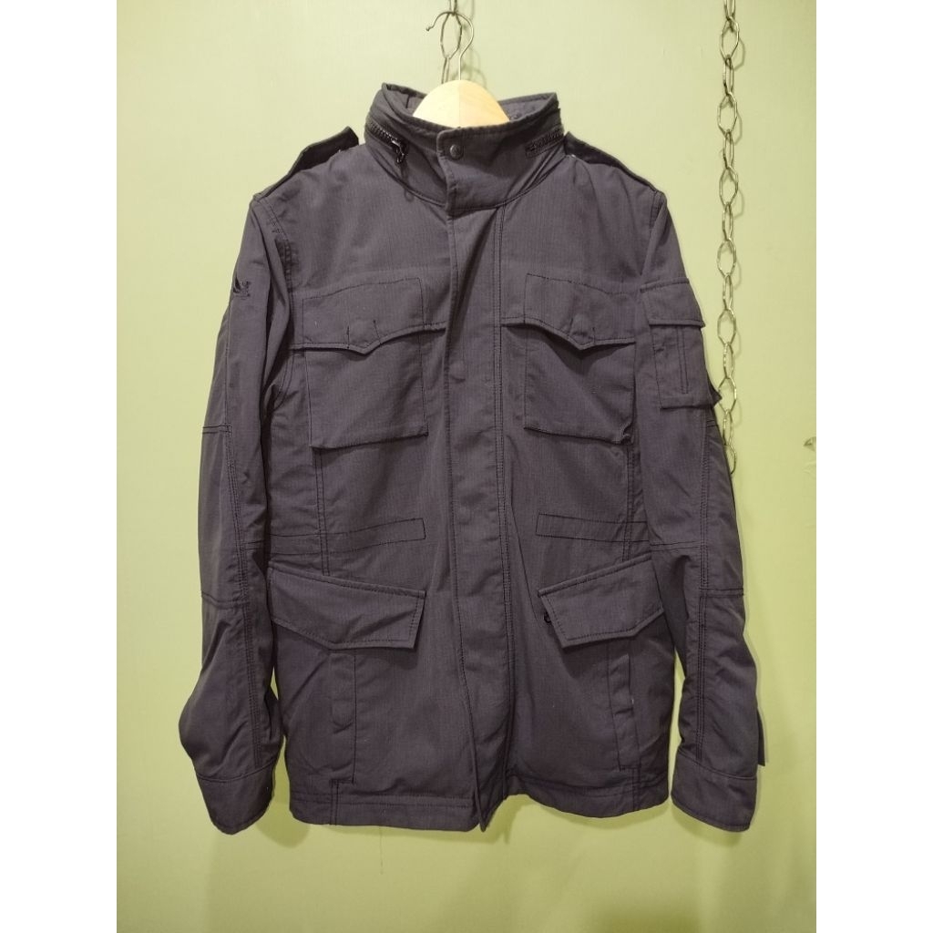 JAKET HUNTING TACTICAL SPIEWAK&SON CANVAS RIPSTOP WATERPROOF HITAM