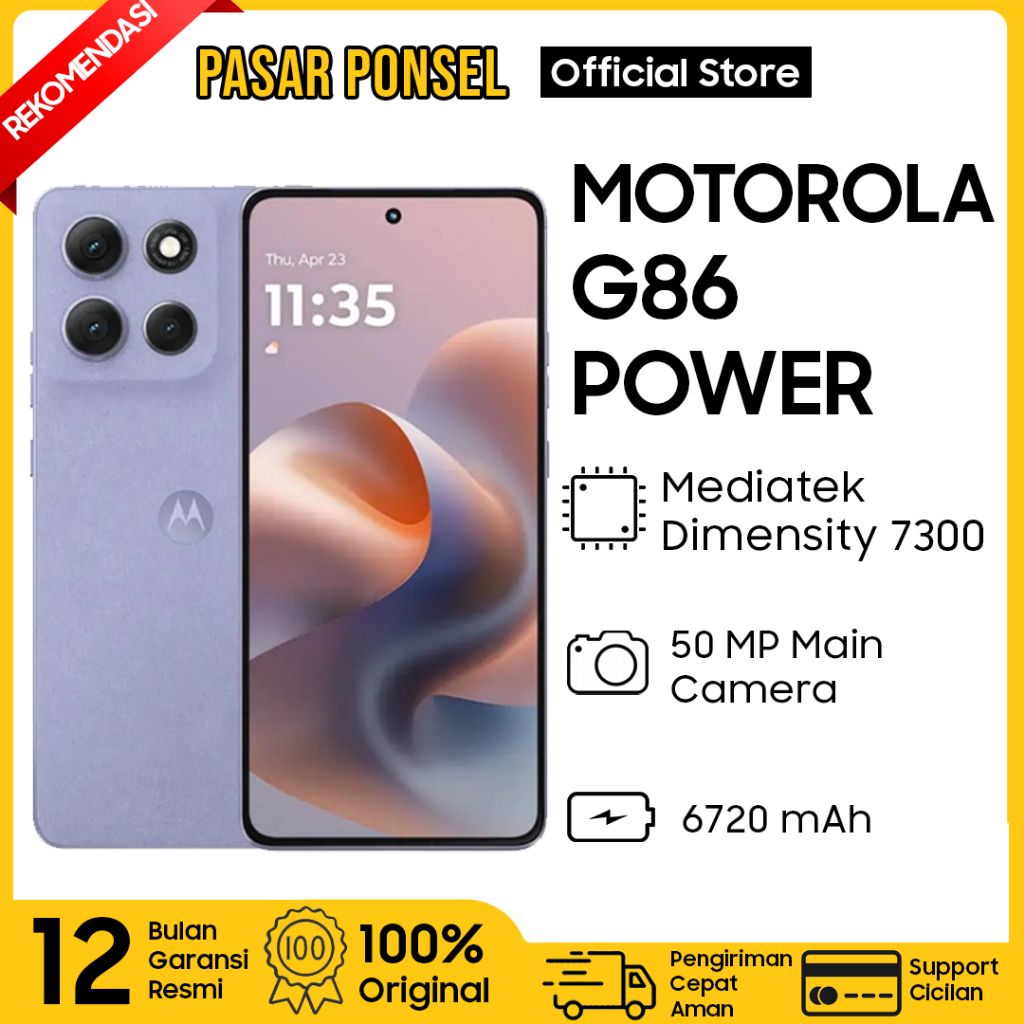 MOTOROLA G86 POWER 8/256 GB GARANSI RESMI MOTOROLA TERMURAH