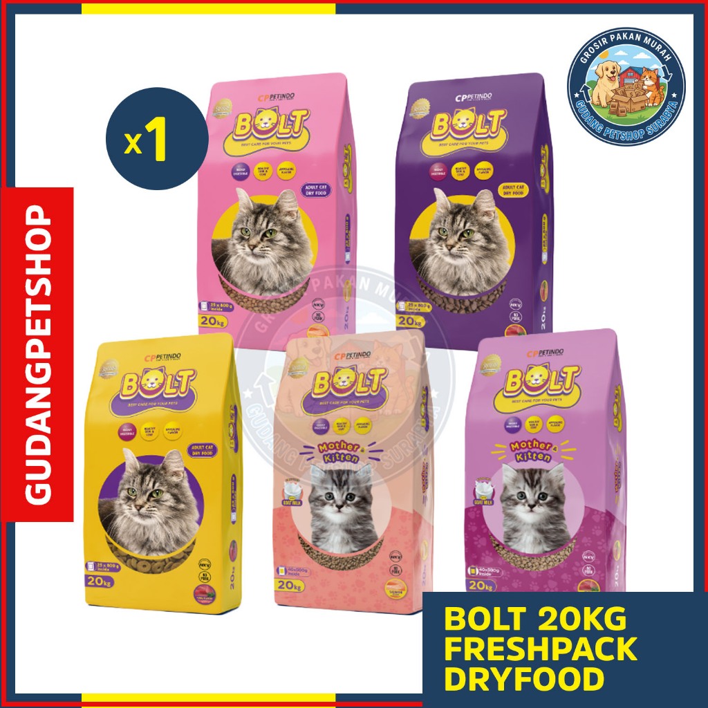 Bolt Cat Bulat 20 Kg - Bolt Cat Ikan 20Kg - Bolt Cat Donat 20kg - Bolt Cat Mother Kitten Tuna 20 kg 