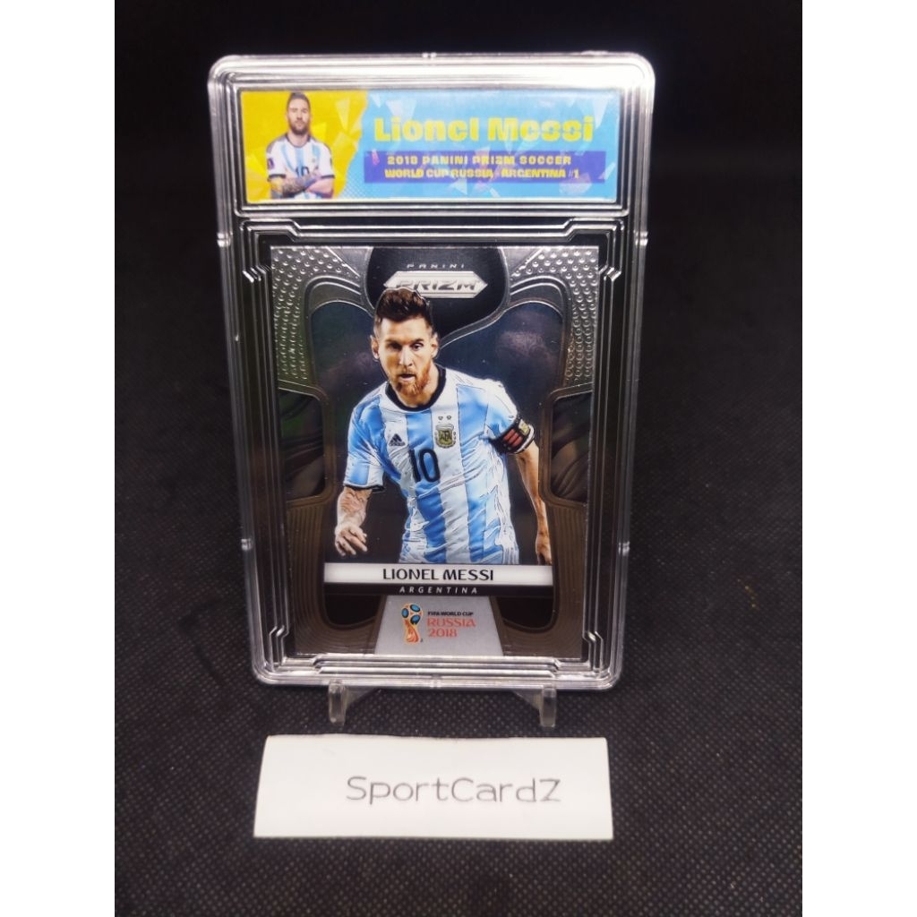 Soccer Card / Kartu Bola 2018 Panini Prizm World Cup Soccer Russia Lionel Messi Argentina #1 (Slab)