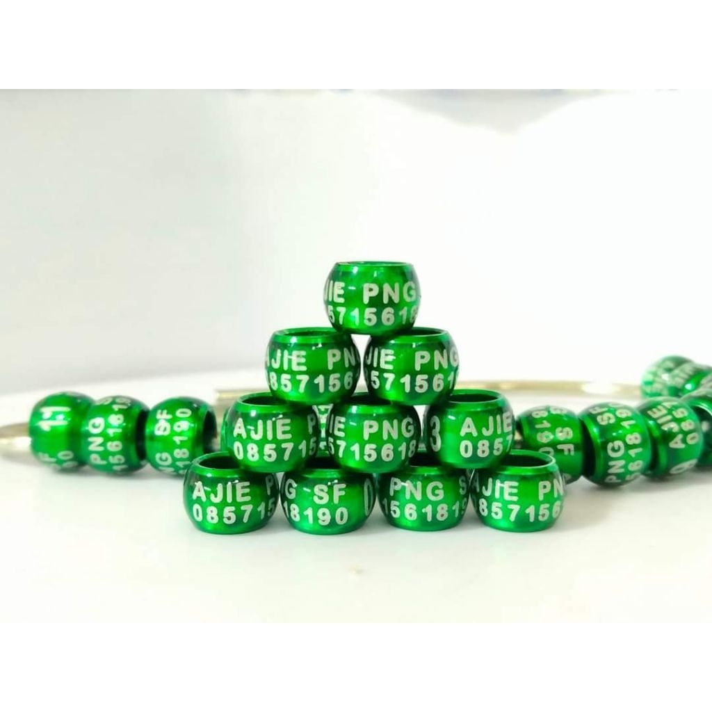 RING BURUNG MERPATI DEWASA 9MM DONAT 46   | CUSTOM CETAK NAMA | MERPATI