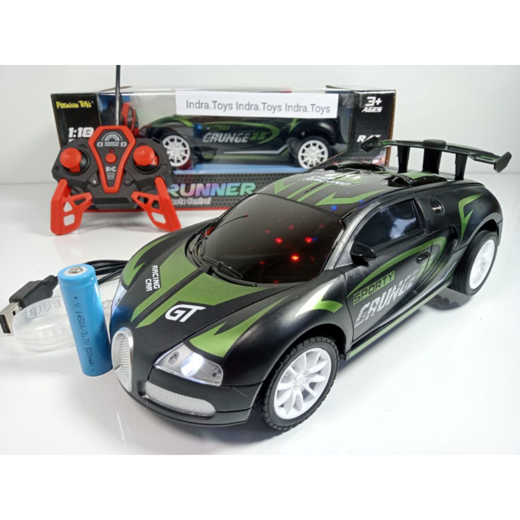 Mobil Remote Control Spray Runner Lampu LED Frekuensi 40Mhz