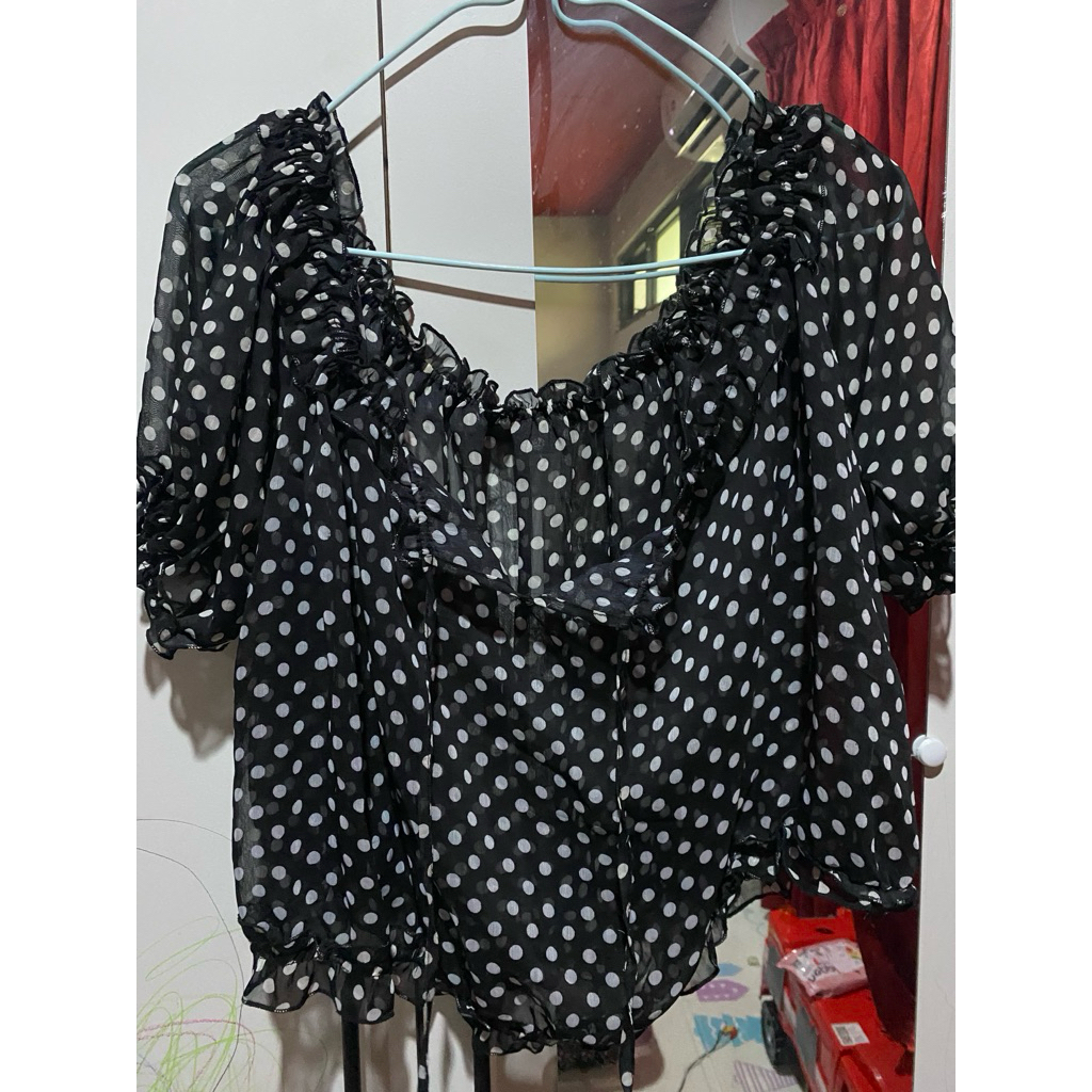 baju wanita polkadot prelove
