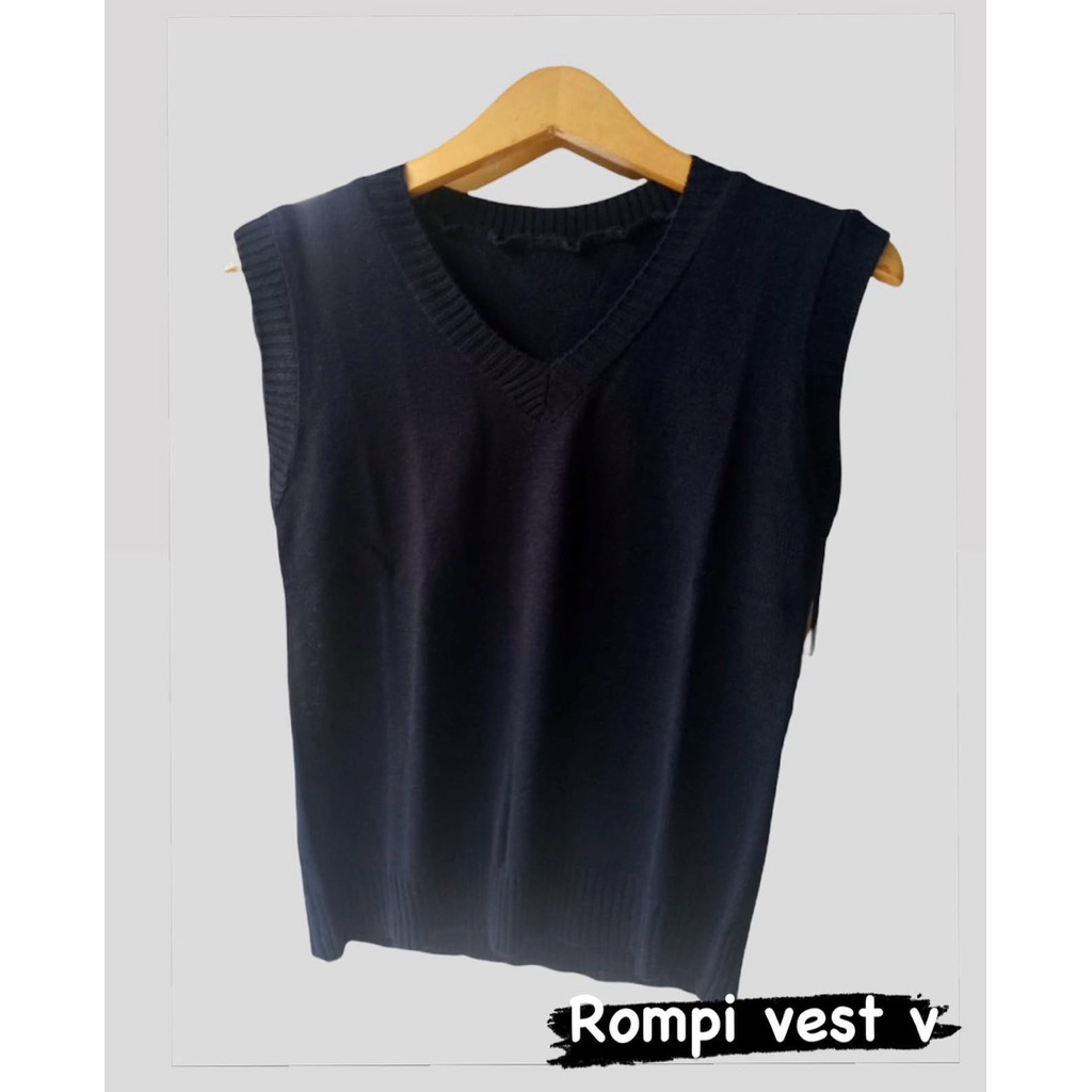 rompi rajut atasan wanita vest wanita baju wanita