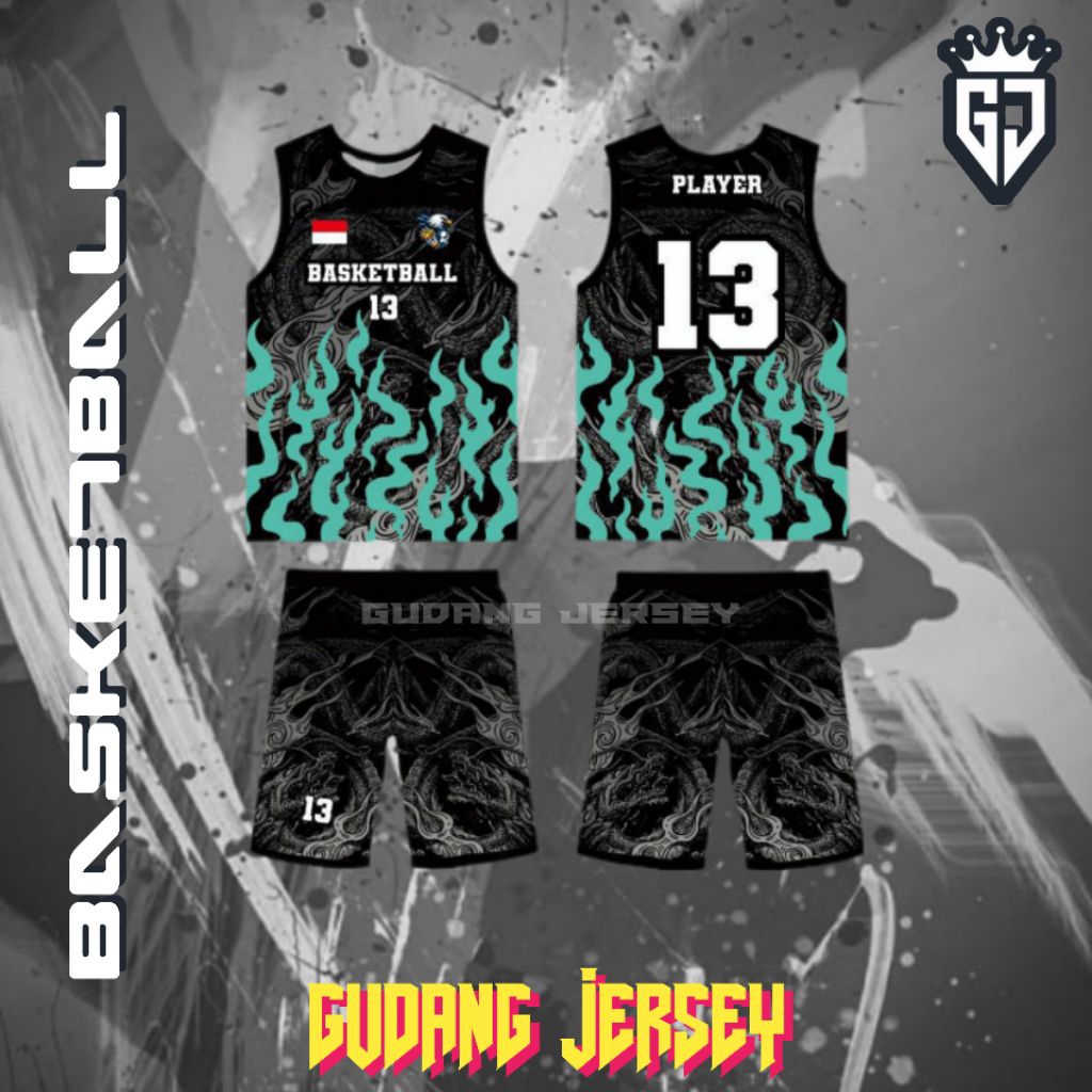 JERSEY BASKETBALL CUSTOM GRATIS NAMA & NOPUNG