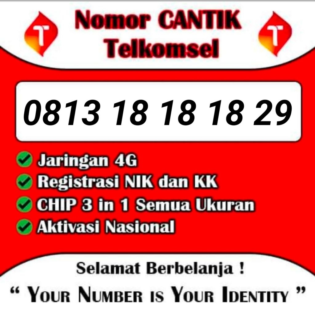 NOMOR CANTIK TELKOMSEL 0813 18 18 18 29 NOMOR CANTIK SIMPATI - TELKOMSEL PRABAYAR