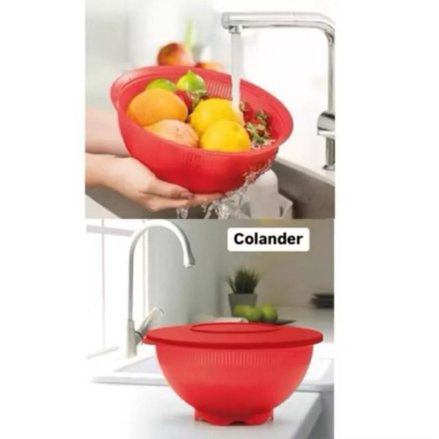 Tupperware Colander 2.1L Wadah Cuci Beras Buah Sayur [NEW]