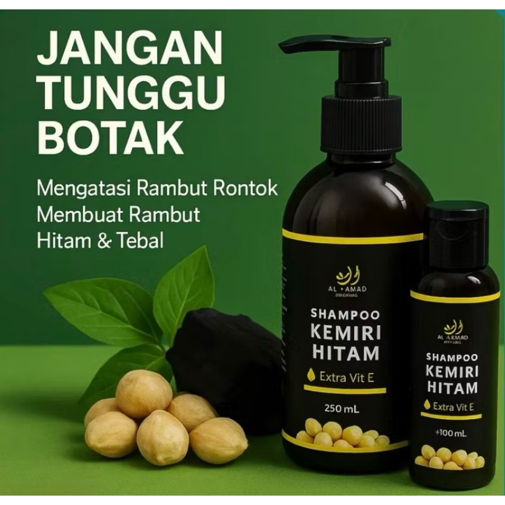 Shampo Kemiri Bakar Penumbuh Rambut Rontok Shampo Anak Anti Ketombe Hair Treatment Original Uban