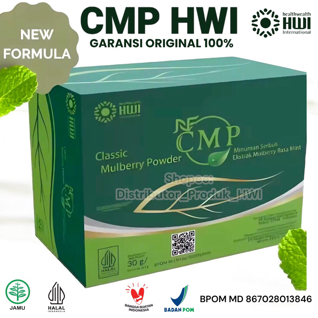 CMP HWI Original 100% Klorofil Herbal Detox 30 Sachet / HWI CMP Rasa Mint Produk hwi