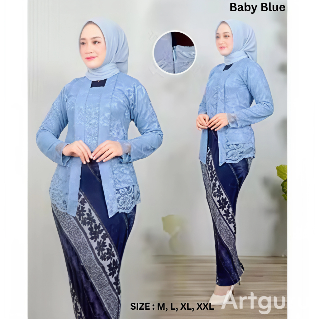 Setelan Kebaya Kutu Baru / Setelan Kebaya Modern / Kebaya Brukat full Furing / Kebaya kekinian / Set