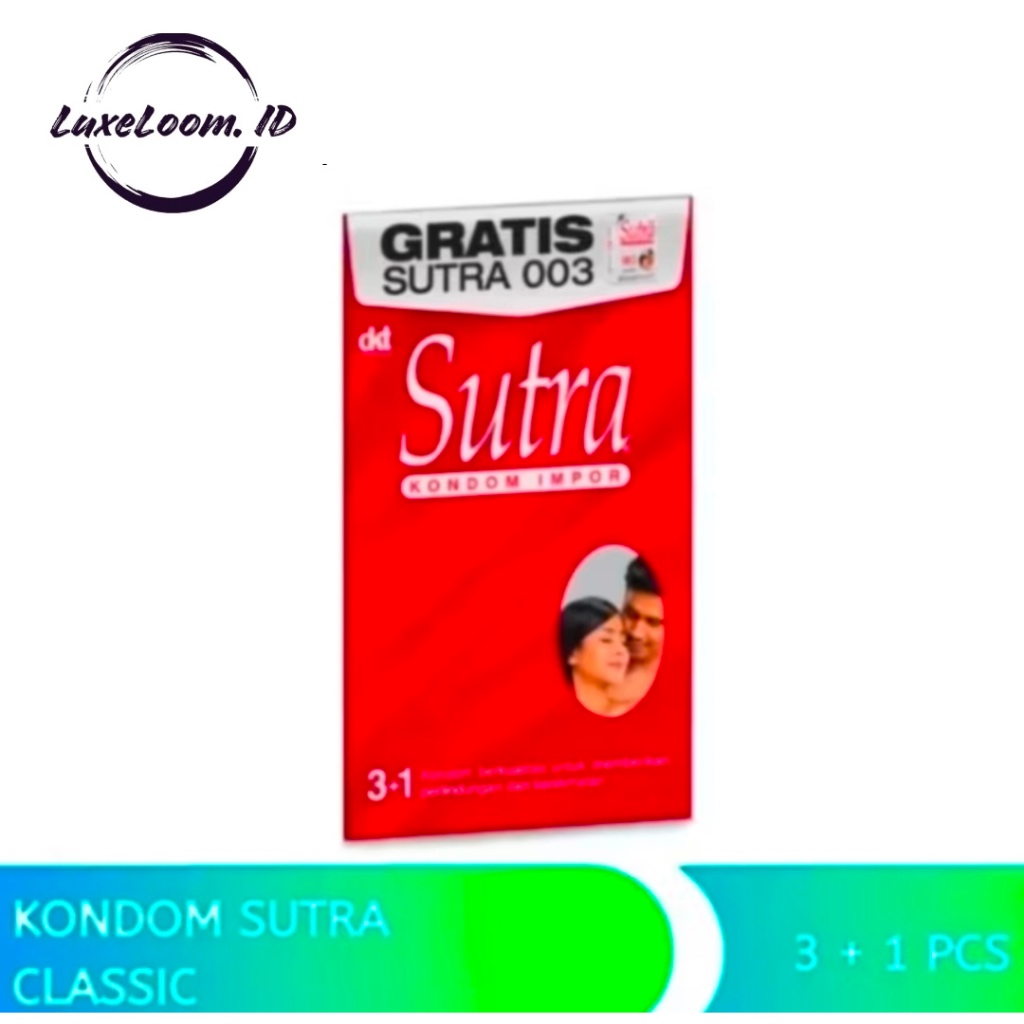 Kondom Sutra Merah Classic 1 Box isi 3+1 Pcs Condom Sutra Lembut dan Halus