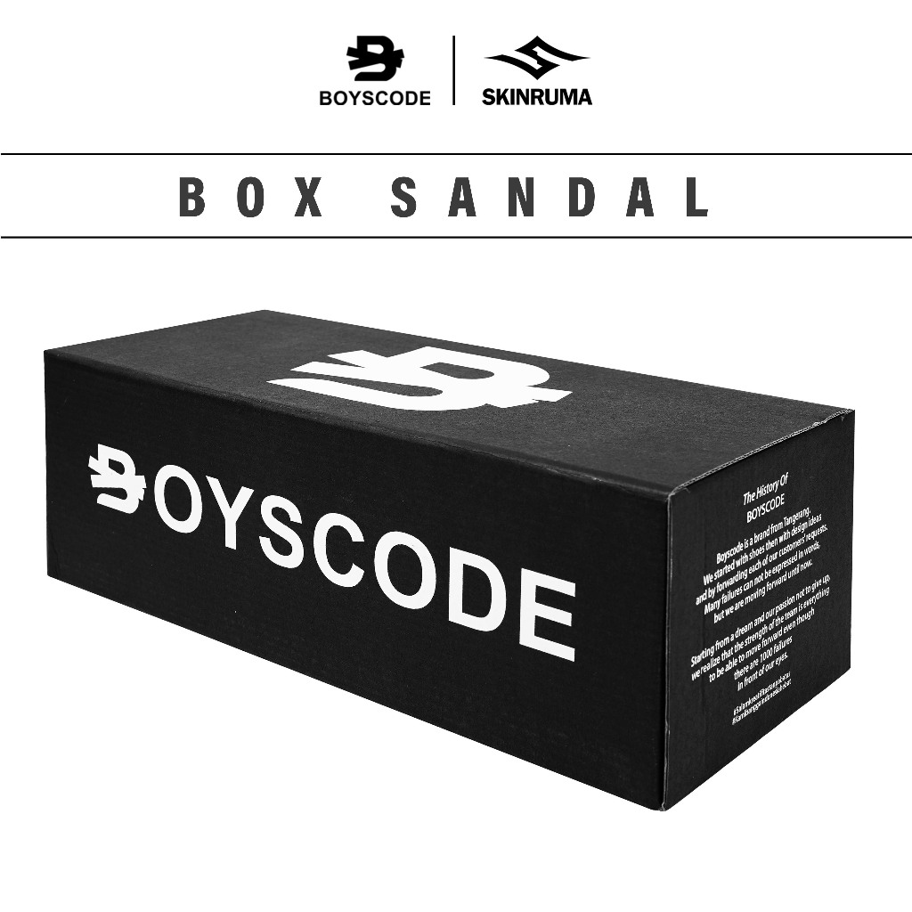 SKINRUMA Kardus Box Sendal Boyscode Exclusive Hitam / Kemasan Packaging / Dus Sandal