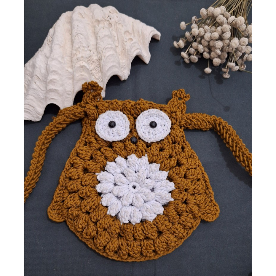 Tas Rajut Burung Hantu | Owl | Bisa Request Warna