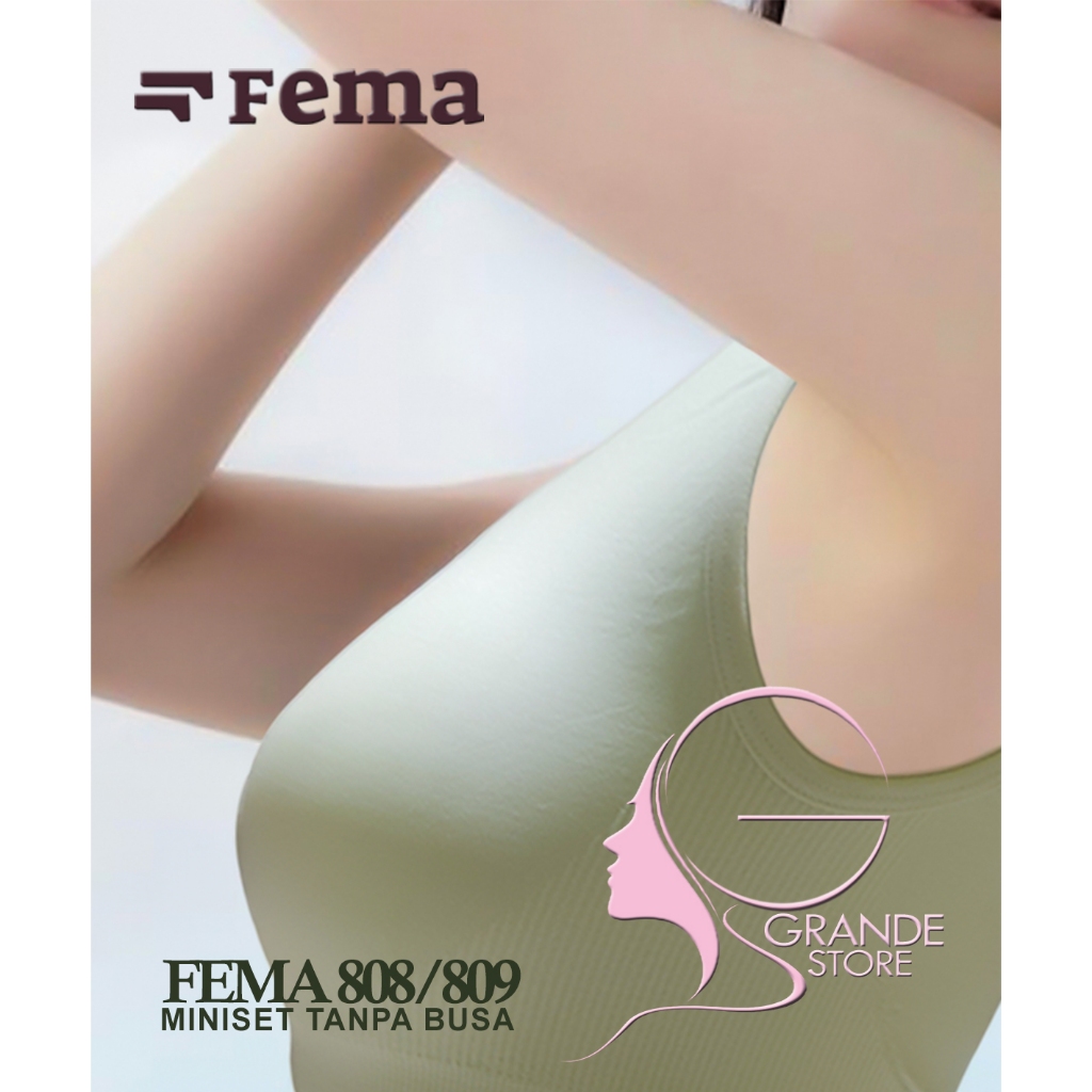 Grandestore Bra Sport Tanpa Kawat Tanpa Busa Bh Miniset Fema 808/809/812 Bha Mini Set Remaja Rajut B