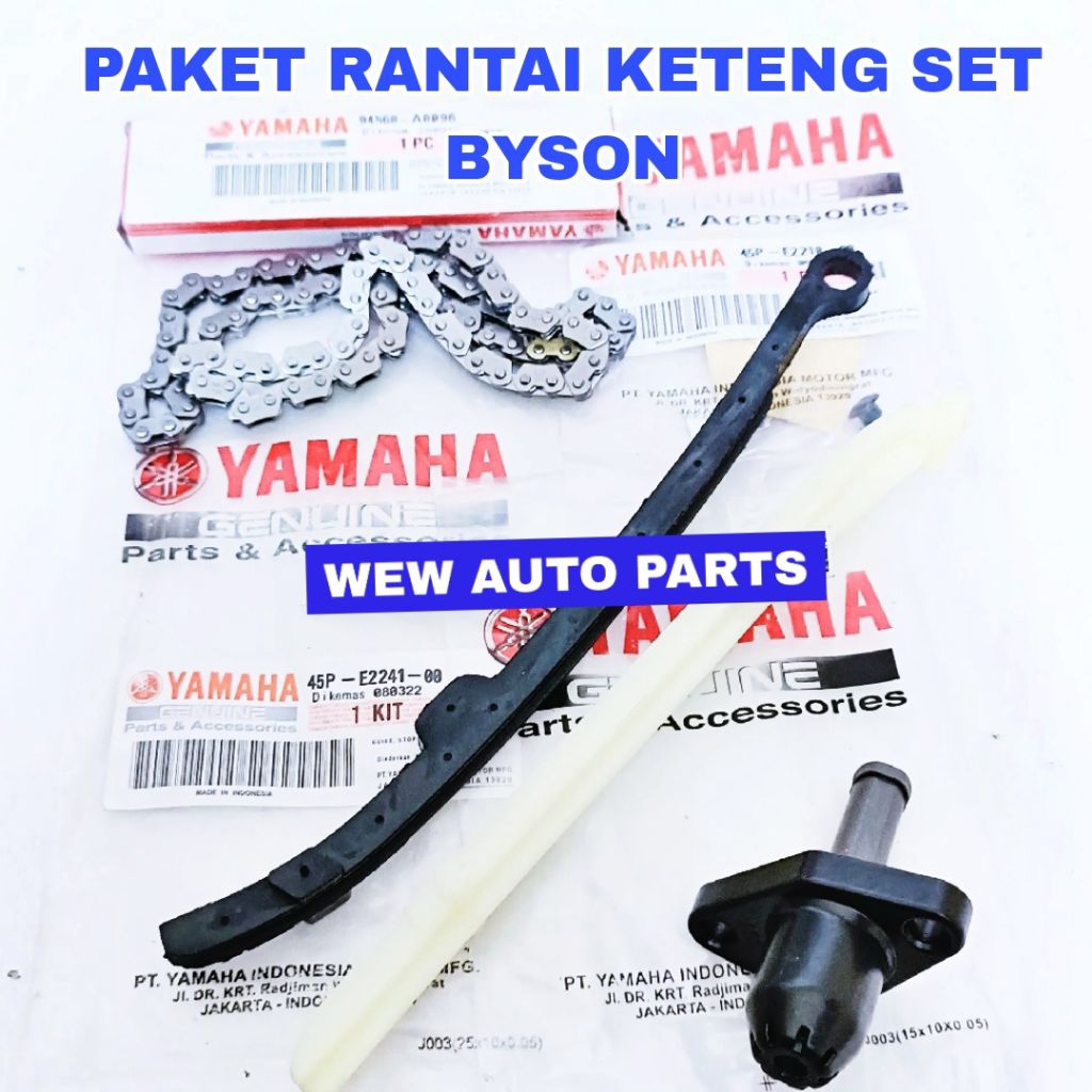 RANTAI KETENG SET ( 45P ) LIDAH TENSIONER + TONJOKAN KETENG BYSON KARBU OLD HIGH QUALITY
