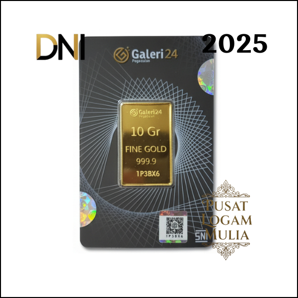 Logam Mulia Galeri24 Emas 10 Gram 999.9% Certicard - Pegadaian