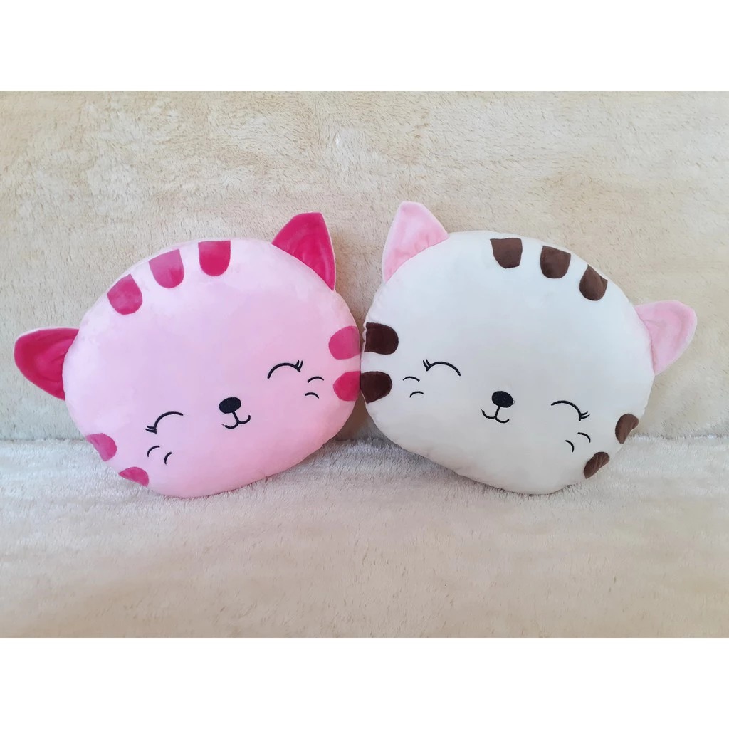 Bantal Kepala Kucing / BANTAL BONEKA KEPALA KUCING KEBERUNTUNGAN