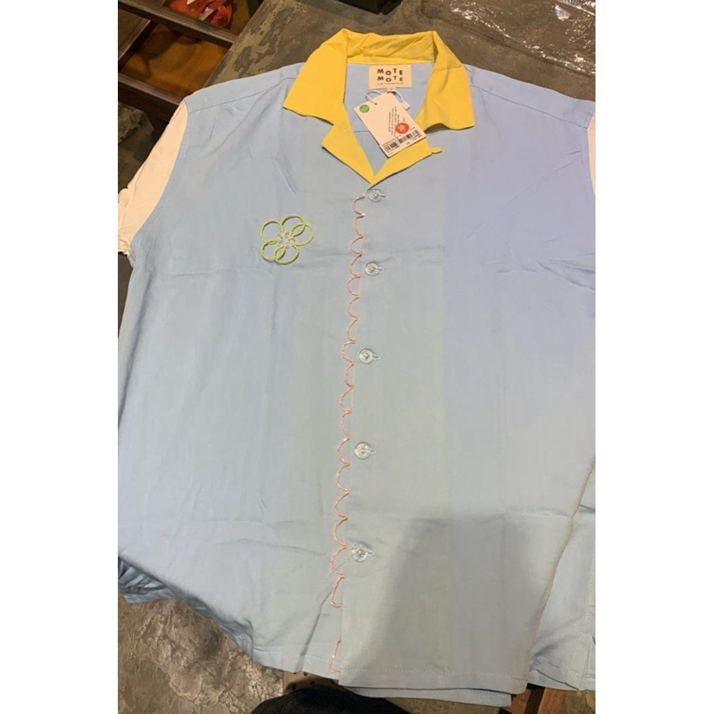 preloved motemote shirt blue