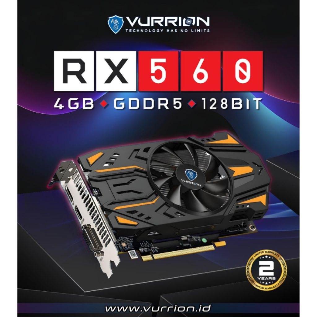 VGA VURRION RX 560 4GB GDRR5 128BIT