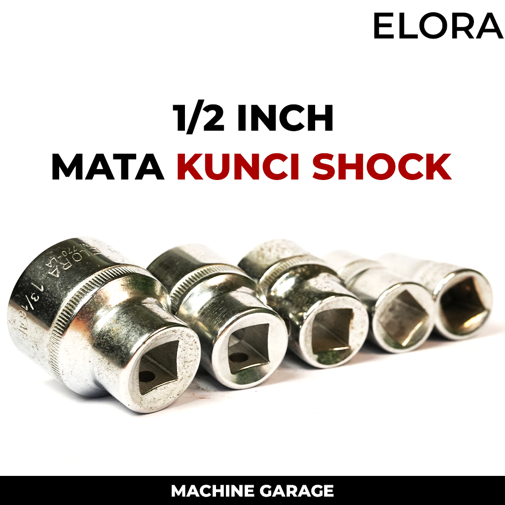 1/2 inch Socket Wrench Mata Sok Mata Kunci Socket Bahan Chrome Vanadium mata shock elora 12 titik