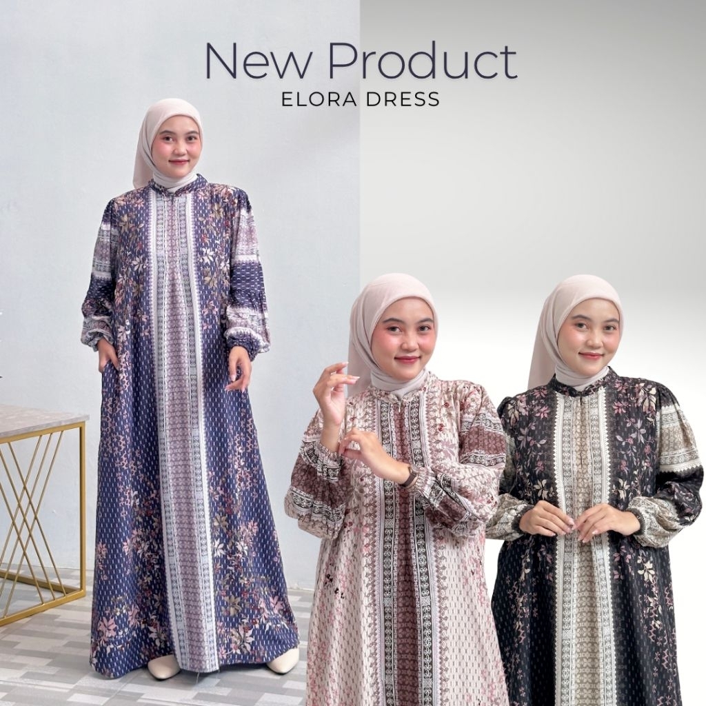 Gamis Muslimah Kekinian Dres Gamis Syari Favorit Simple Viral Terlaris Cool Style Cocok Untuk Pengaj