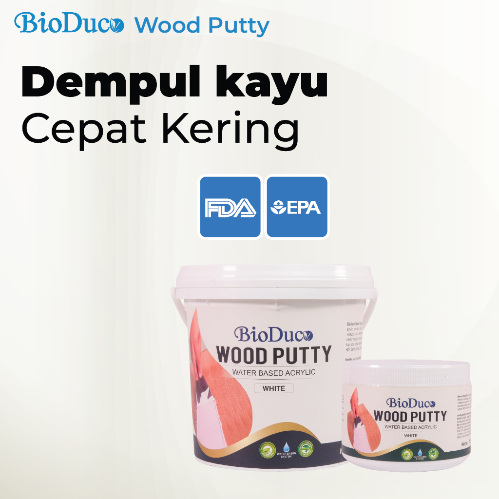 Dempul Kayu Duco Plamir Putih Solid | Bioduco Wood Putty 1,5kg