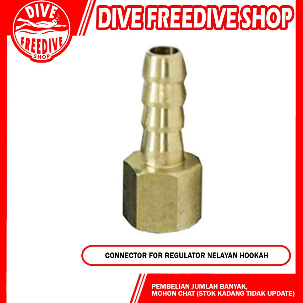 Connector Nepel Regulator Octopus Spare Part Selang Nelayan Hookah Dakor Dacor No Delta Selam