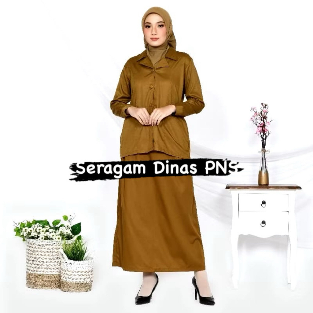 Seragam Dinas PNS-Seragam Dinas PNS Model Saku Bawah Bahan Toyobo Ukuran Lengkap