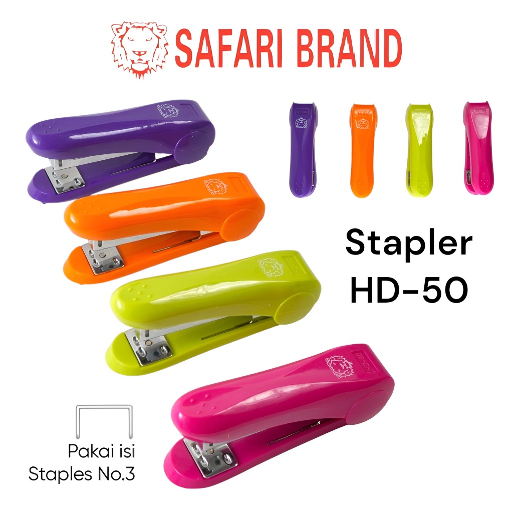 (HD50-LUSIN) Staples Stapler Hekter Jepretan Jilid Max Besar safari Brand HD50