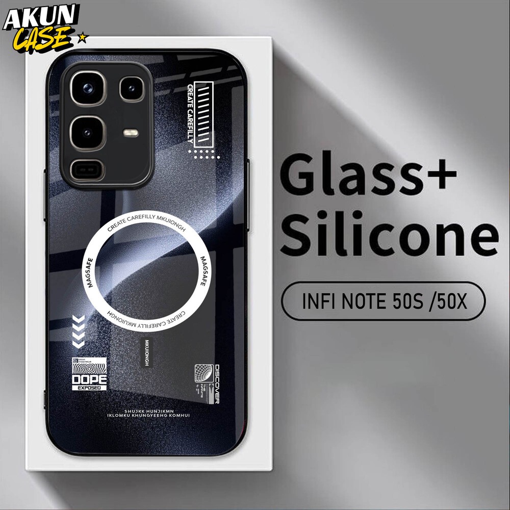 (B163) Softcase Kaca Acrilik For IINFINIX NOTE 50 50S 50X 50 PRO   - AkunCase