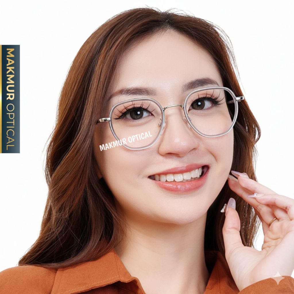 kacamata wanita wajah kecil/oval | Kacamata bisa request ukuran normal , minus, cylinder | Kacamata 