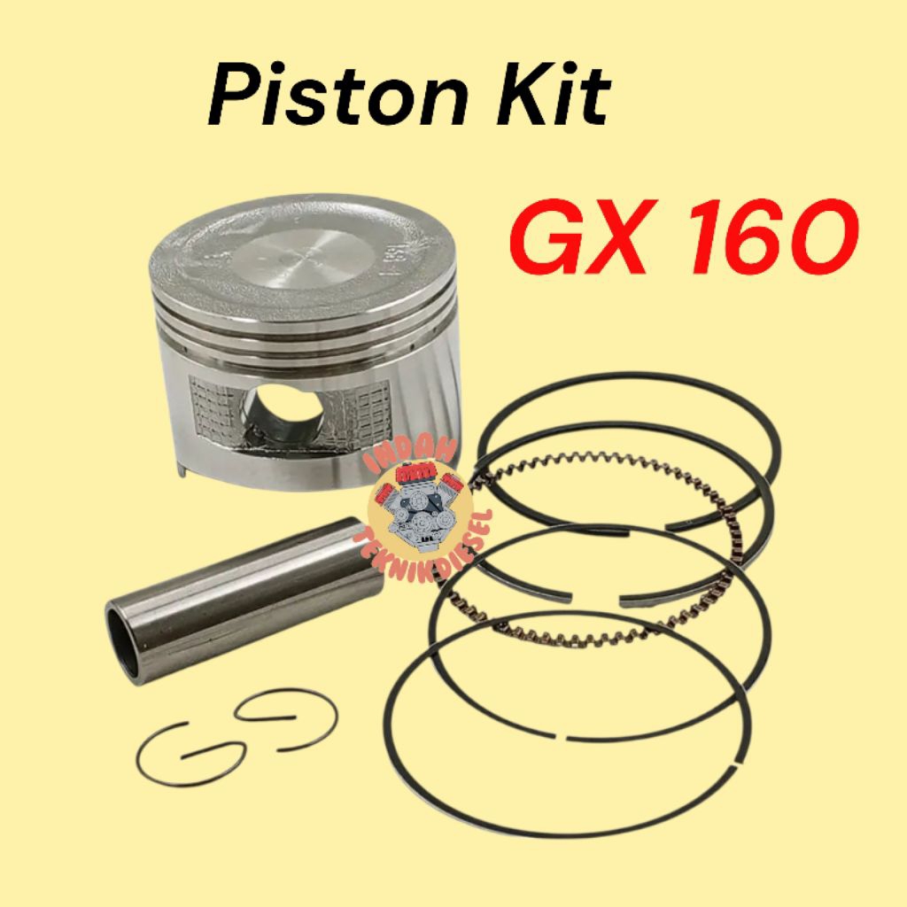 Piston Kit Seher GX160 GX200 / Piston Seher Kumplit Ring Set Mesin Honda GX160 GX200