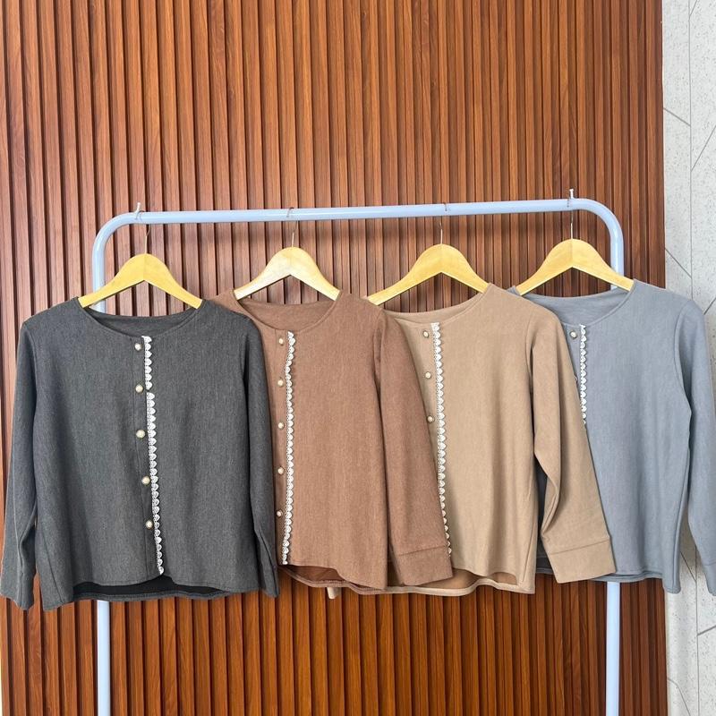 CAFAYA Setelan Baju dan Rok Wanita Kekinian Oneset Baju Muslim Berhijab Setelan Wanita Kekinian
