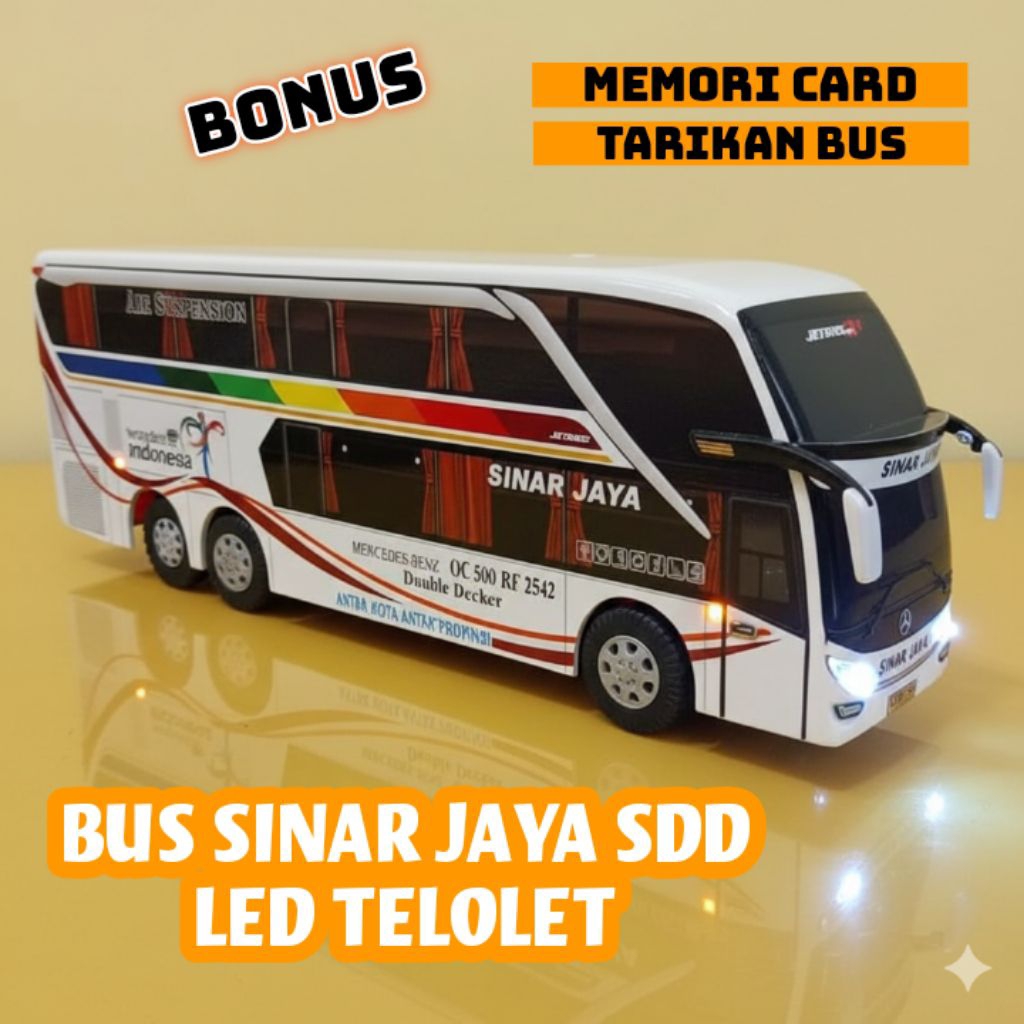 Miniatur Bus sinar jaya Lampuan dan RC