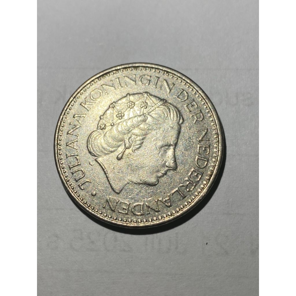 Uang Koin 1 gulden juliana 1980