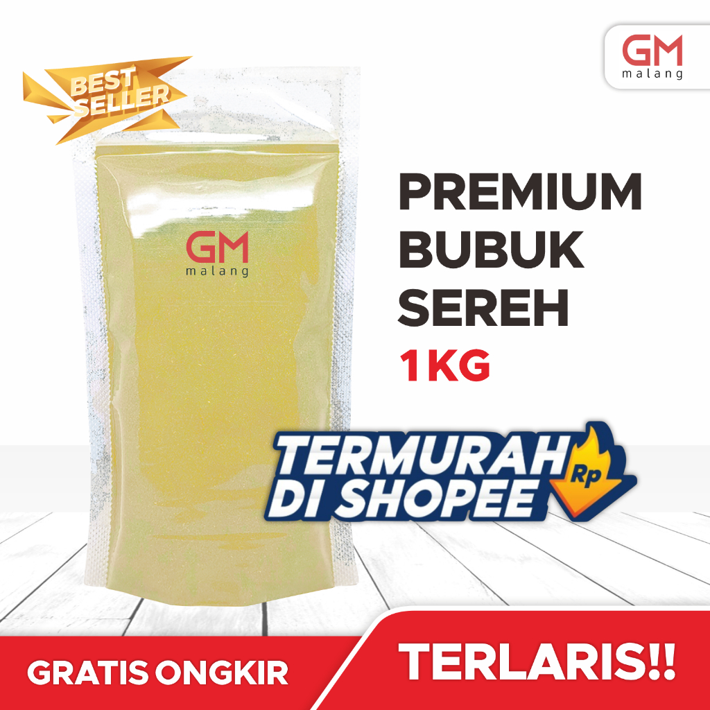 Serai Bubuk Lemongrass Powder Bebas Gula 1 Kg Grosir