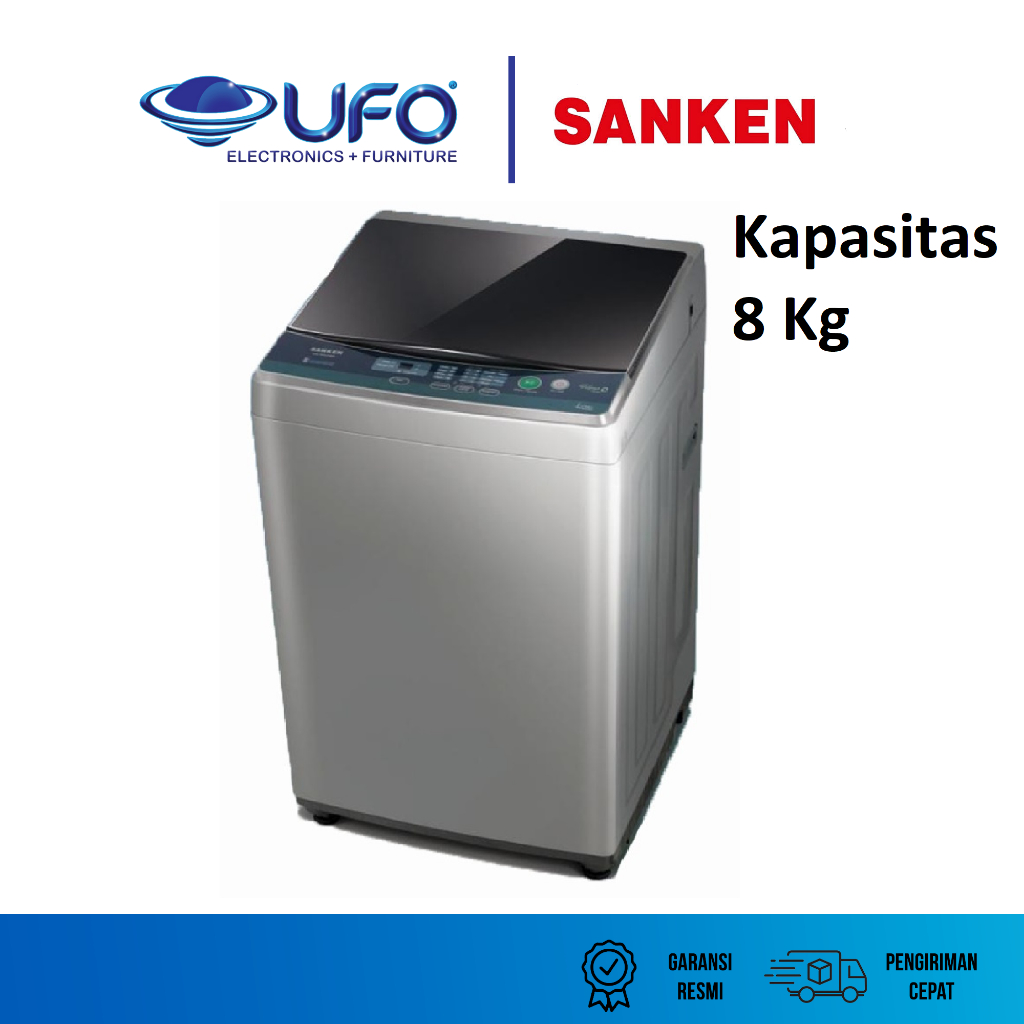 SANKEN MESIN CUCI 1 TABUNG AWS 832 KAPASITAS 8 KG