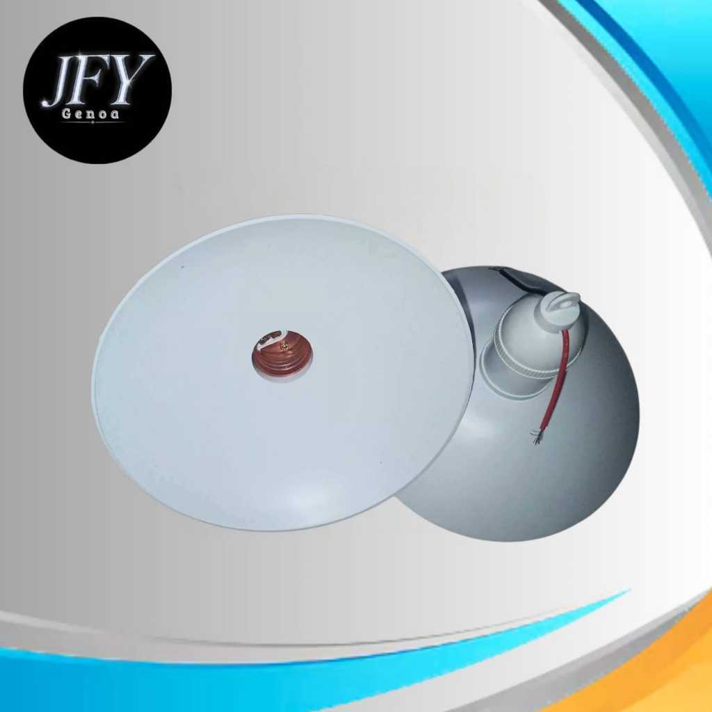FITTING KAP LAMPU GANTUNG OUTDOOR E27 / FITTING + KAP LAMPU PVC / FITTING PUTIH
