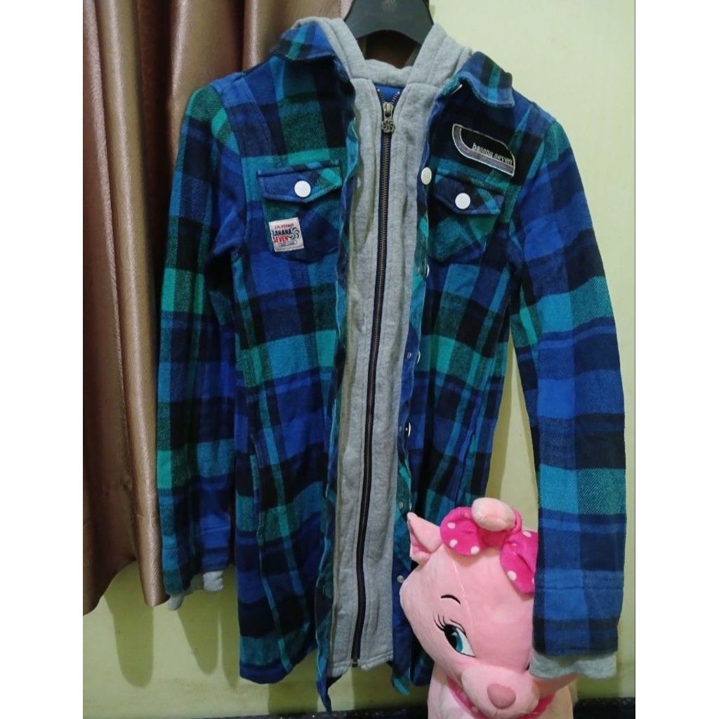 Banana Seven flanel hoodie