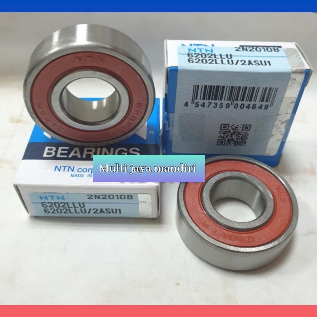 BEARING 6202 LLU NTN TUTUP KARET DIMENSI 15X35X11MM 6202LLU NTN 1PCS