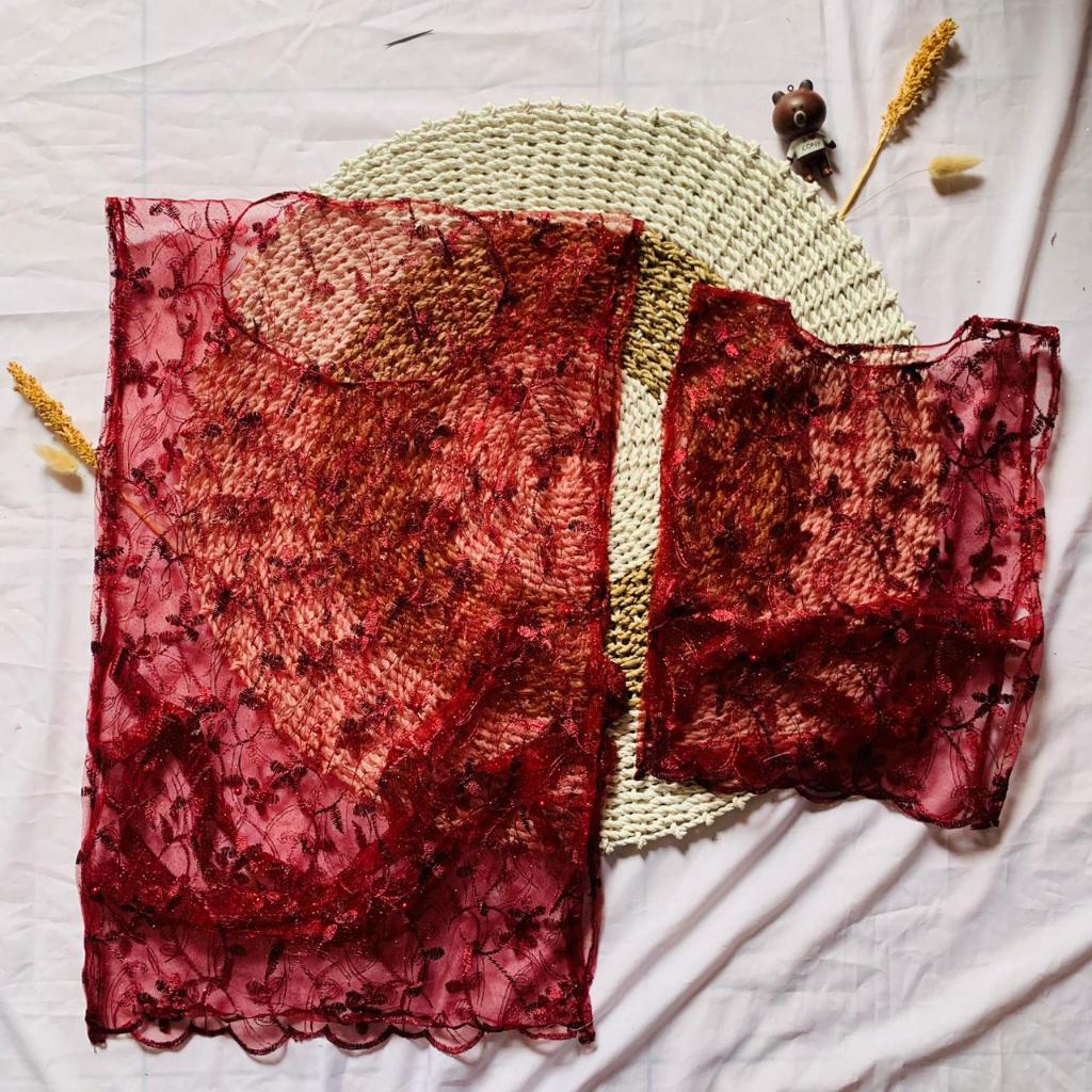 Couple Vest Brukat Tile Mutiara Ibu dan Anak Outer Kebaya Modern Elegan