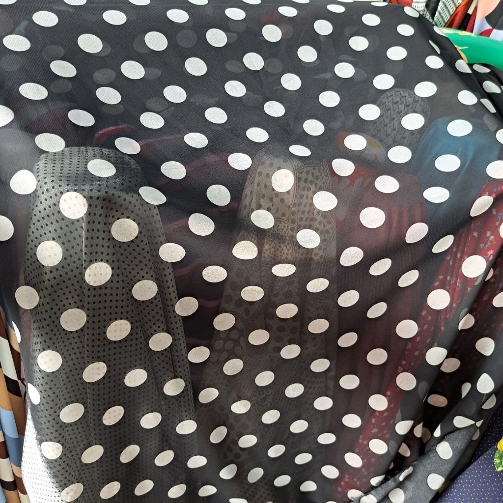 kain sifon motif - kain sifon premium - kain sifon motif polkadot - kain sifon eksklusif [cp04]