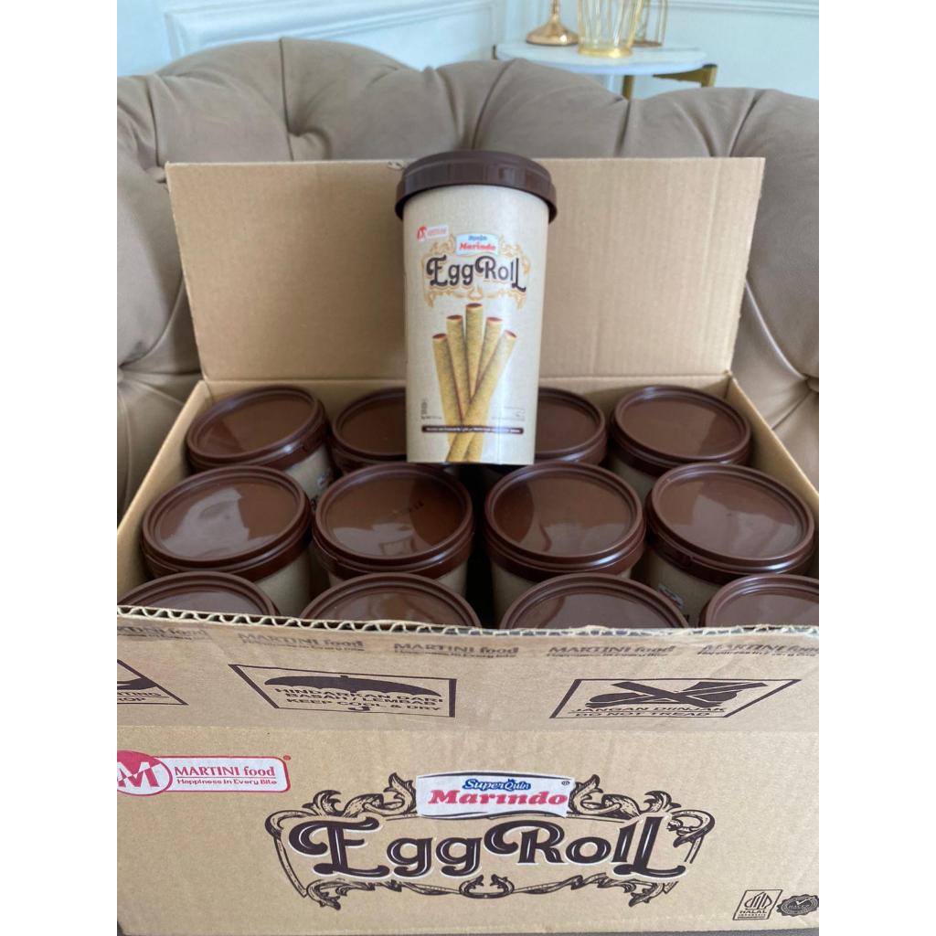 Marindo Egg Roll 90GR | DAPAT 1DUS ISI12 TOPLES Camilan Telur Gurih Renyah BPOM camilan egg roll