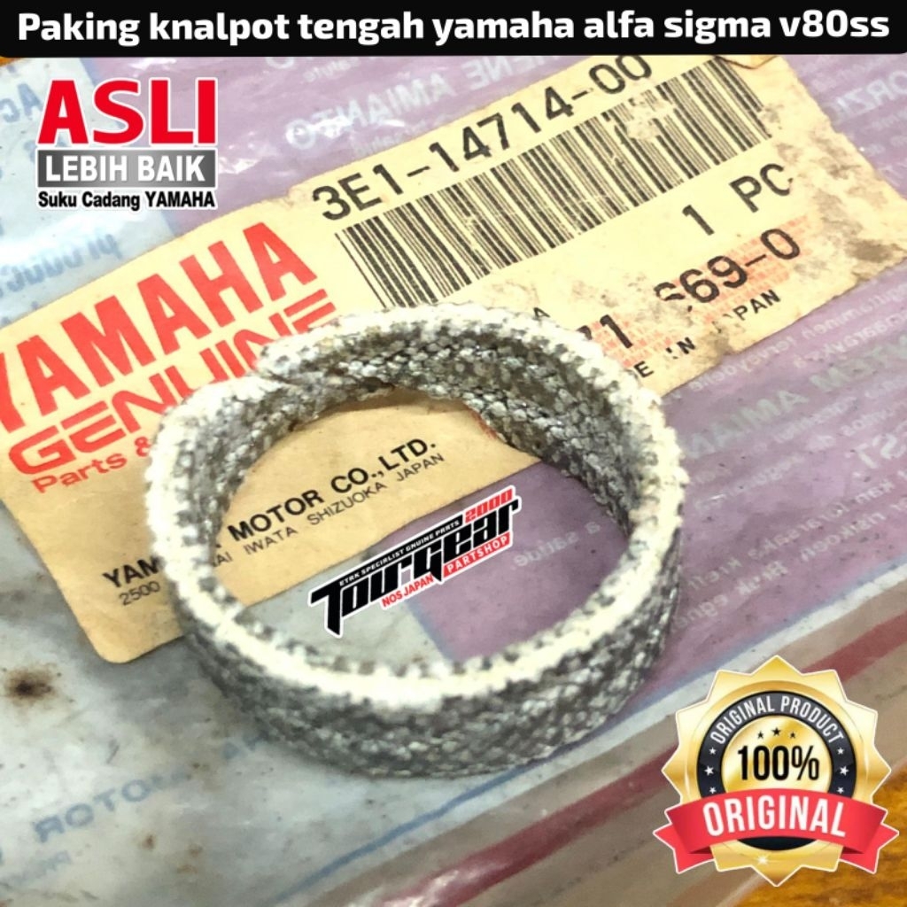 PAKING KNALPOT TENGAH ALFA SIGMA V80SS ORI YAMAHA JAPAN 3E1-14714-00