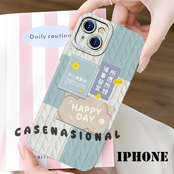 Softcase Iphone 13 11 12 14 15 Pro Max X Xr Xs Max 6 7+ 8+ Casing - Motif rajut cute case keren case