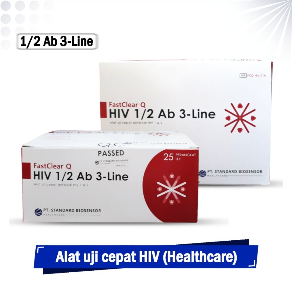 Rapid Test Antibodi HIV 1/2 Ab 3-Line FastClear Q Biosensor Box isi 25 Set