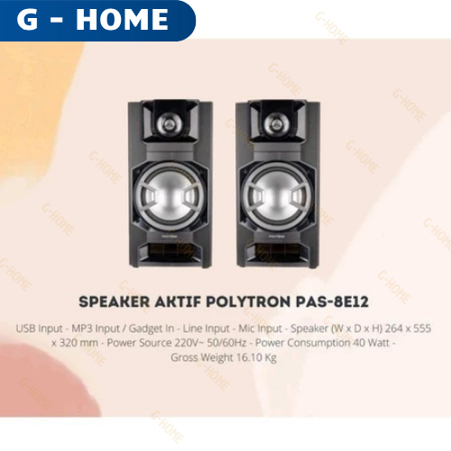 SPEAKER POLYTRON AKTIF PAS 8E12