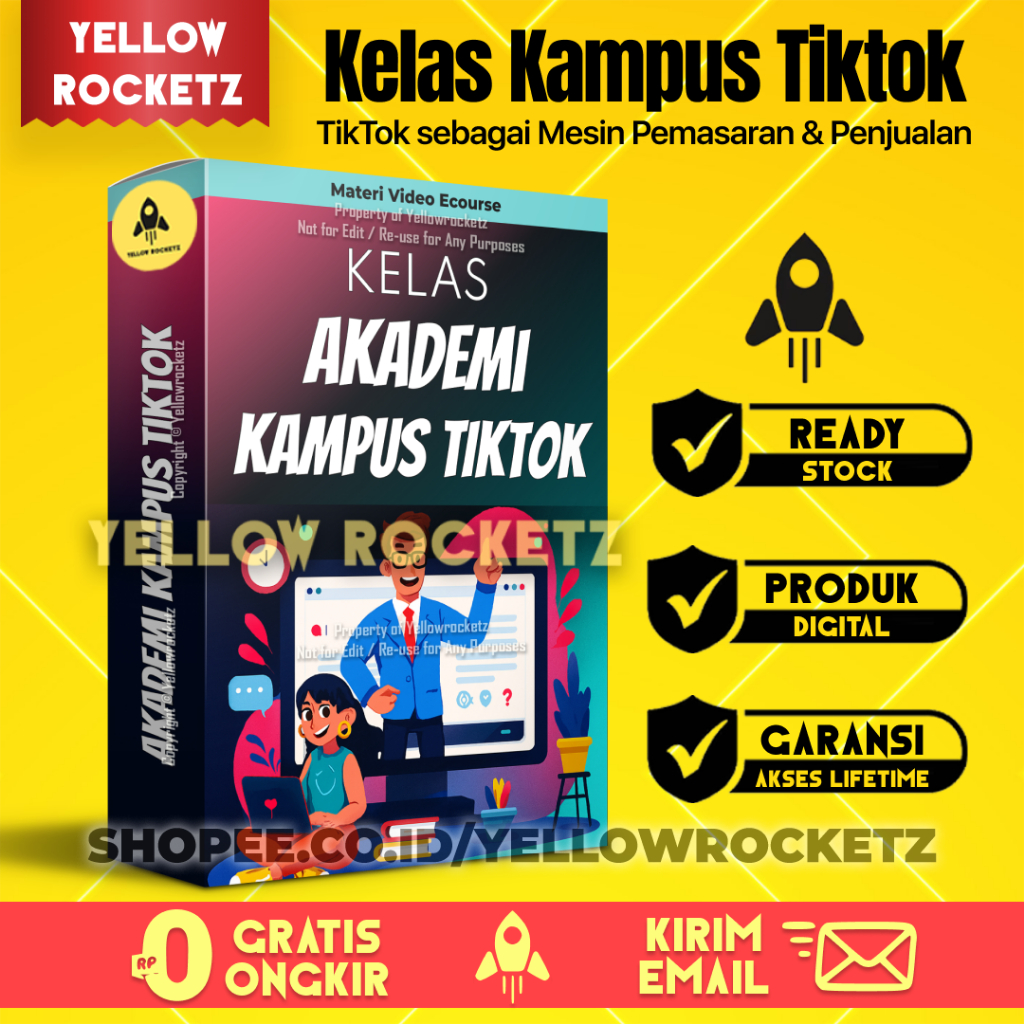 Kelas AKADEMI KAMPUS TIKTOK - Bangun Aset Digital & Optimasi Penjualan Tanpa Joget - Materi Video